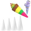 2PC White Festive Holiday Decorations Foam Cones Easy To Paint for Crafts Christmas Tree Construction DIY Multiple Sizes Available