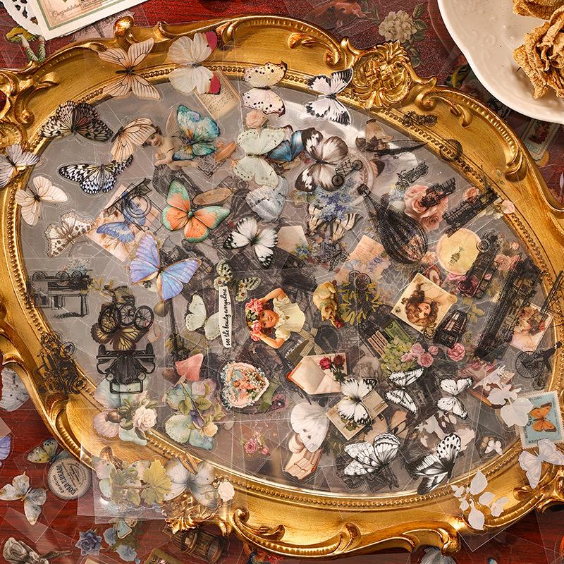 Retro Samolepky na Dárkové Krabičky: Kreativní DIY PET samolepky do deníku pro děti