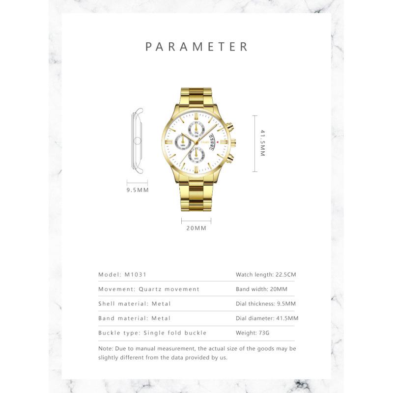 Men's Business Quartz Wristwatches Fashion Casual Design Man's Watches Best Gifts Clock for Husband,Family,Friend