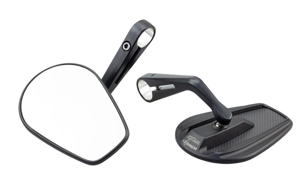 Kijima Motorcycle Parts Mirror TECH10 Bar Clamp Type Aluminum Left and Right Set Italjet Black 22.2 etc. HZZ-07000