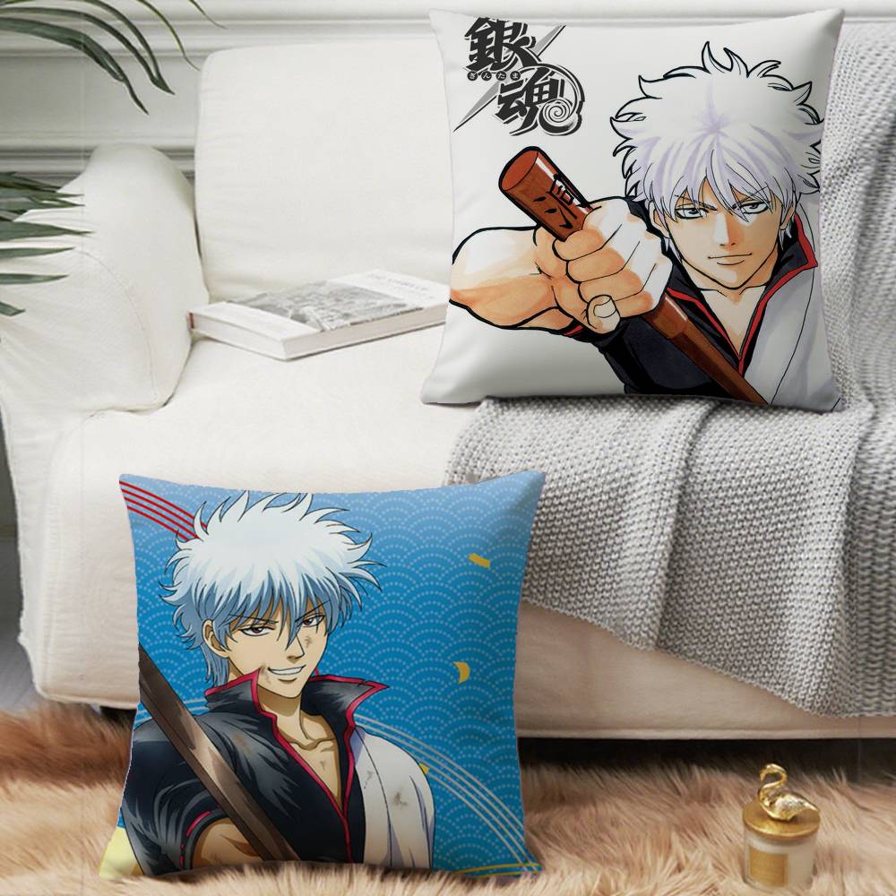 Anime GinTama Pillow Case Plush Fabric Soft Pillowcase Double Sided Print Cushion Cover Household Gifts