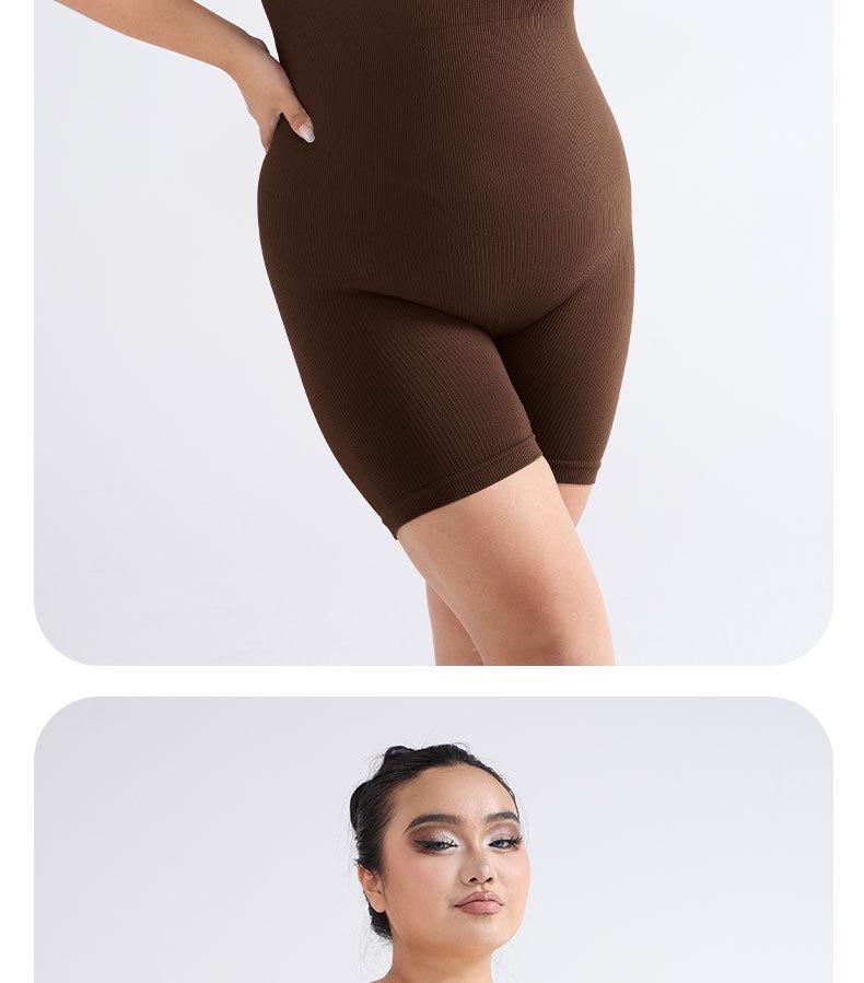 Cross-Border Plus Size Sleeveless Yoga Bodysuit: Body Shaping One-Piece Leotard & Sports Shorts