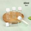 5 Piezas 60ML Botellas Pequeñas de Plástico Botellas de Chupito de Jengibre Con Tapas Botellas Mini de Jugo Contenedor de Botella de Líquido Reutilizable A Prueba de Fugas