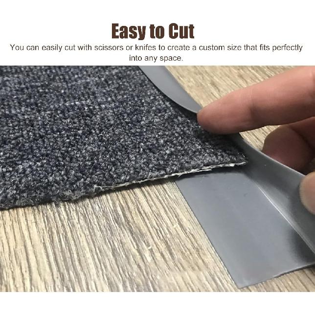 MBROS Carpet Edge Trim - Cuttable Customizable Carpet Floor Edge Binding Threshold Strip, Anti Slip Carpet Joining Strip 1/2/3/4/5/6/7/8/9/10m Long