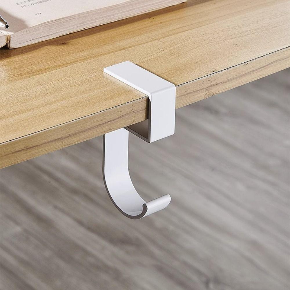 Portable Hanging Bag Hook Removable Desk Hanger Convenient Desk Edge Hook  Home