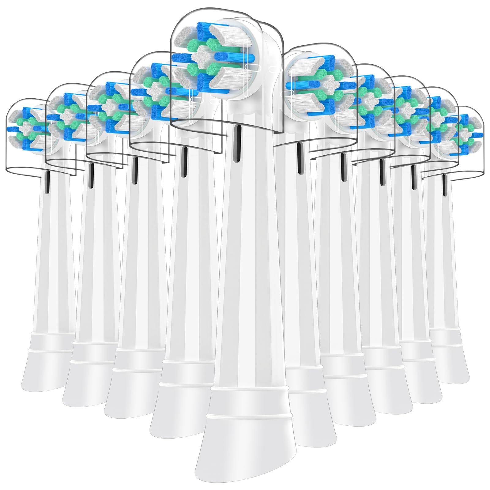 

10 Replacement Brushes for iO Electric Compatible with Braun Electric Toothbrushes iO Gently cares for and protects Oral-B Toothbrushes. білий