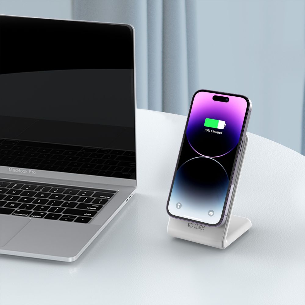 Tech-Protect Qi15W-A23 Magnetic Magsafe Wireless Charger White