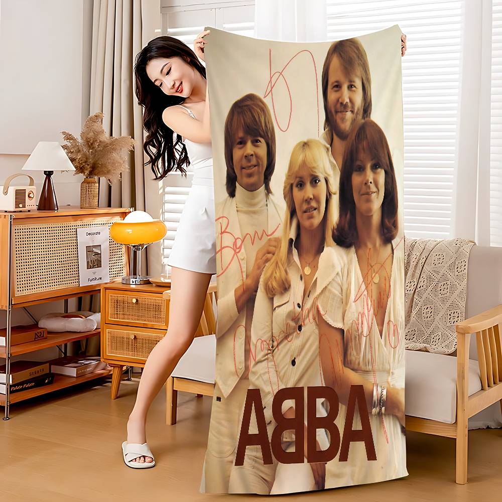 A-Abba-Band Microfiber Beach Towel Absorbent Quick Dry Soft Yoga Swimming Resort Mountain Climbing Towel