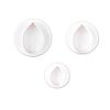 3 Stück/Set Rosenblatt Keksausstecher DIY Kuchen Keksform Stempel Blätterform Kunststoff Ausstecher DIY Zuckerguss Kuchenwerkzeuge