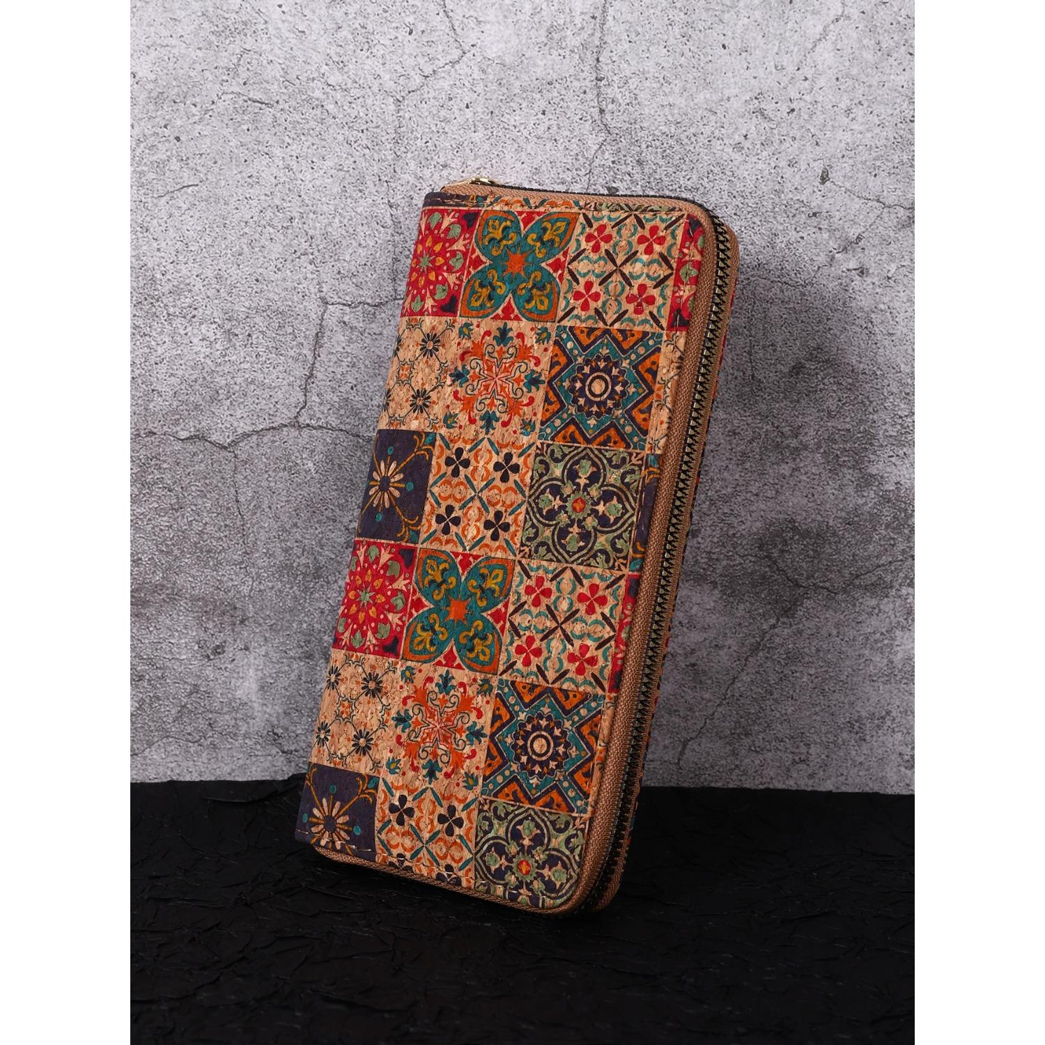 

PU длинный деревянный срез большой емкости многоразовый слот для карт индивидуальный литературный ретро женский кошелек с деревянным срезом