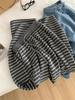 2025 Women's Retro Striped Korean-Style Wide-Leg Pants for Spring & Autumn