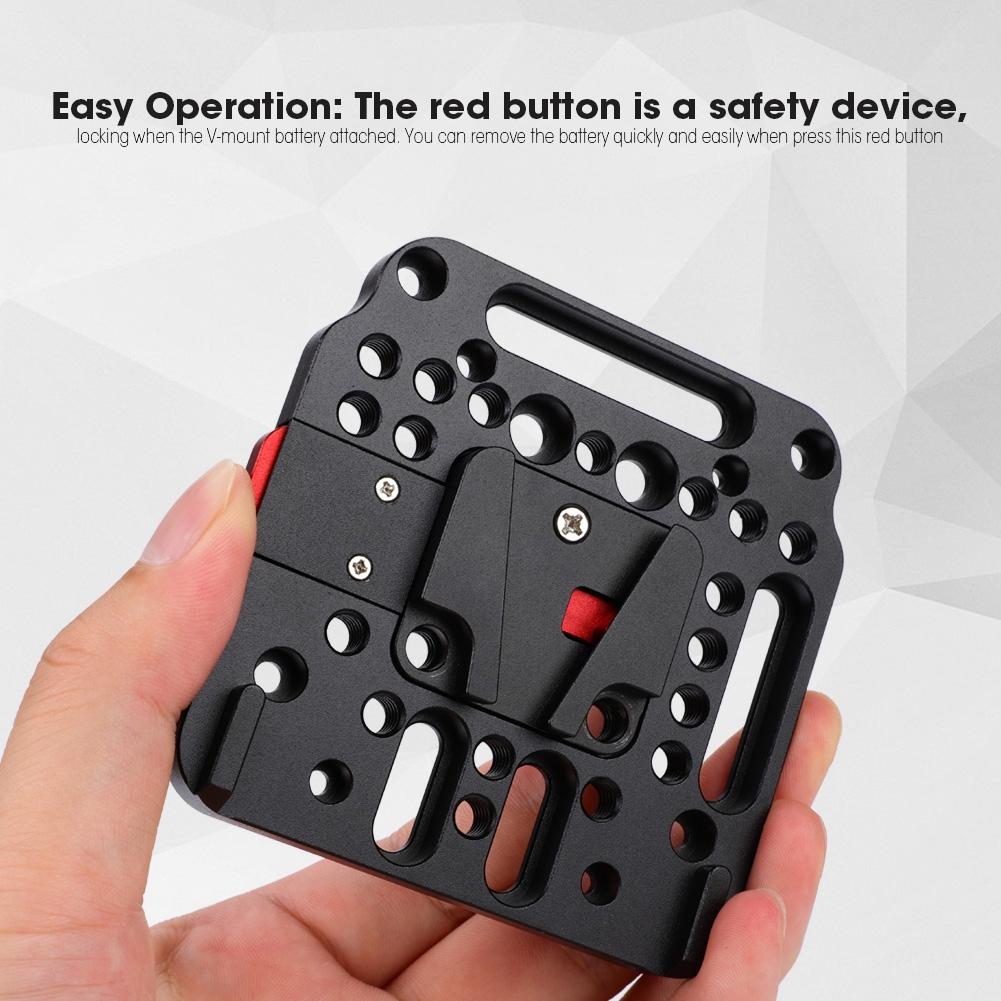 V Lock Assembly Quick Release External Battery Plate Camera Accessory