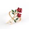 1Pc Towel Wedding Dress Napkin Ring Valentine's Day Zinc Alloy Western Style Red Rose Restaurant Decoration