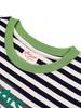 LA MAISON STUDIO Maison Dog Stripe Ringer Short Sleeve Navy(Fcg2Ts762W)