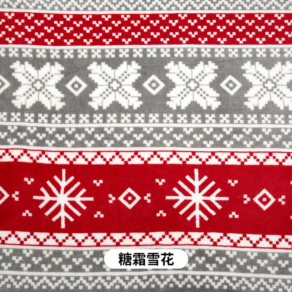 0.5m/1m/2m Coral Fleece Christmas Printed Fabric for Winter Sleepwear Pants Bedding Home Wear Handmade DIY Sewing Fabrics