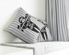 Vargottam Square Pillow Cover - Decorative Pillow Covers  12x12 Inches,  Printed  White & Black  Theme  Pillowcase,