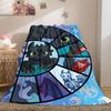 How To Train Your Dragon Vivid 2D Print Flannel Blanket, Cartoon Figures for Couch, Warm Home Decor Travel Picnic Rug_LIAN