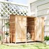 140 X 75 Fir Wood Garden Shed, with Asphalt Roof - Natural