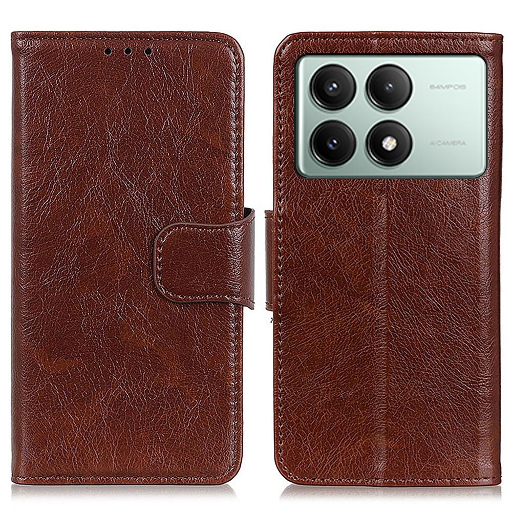 For Xiaomi Redmi K70E 5G/Poco X6 Pro 5G Wallet Case Protective Split Leather Phone Cover