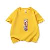 Kids Cotton T Shirt Floral Letter I Print Crew Neck Short Sleeve Tee Casual Boys Girls Summer Tops