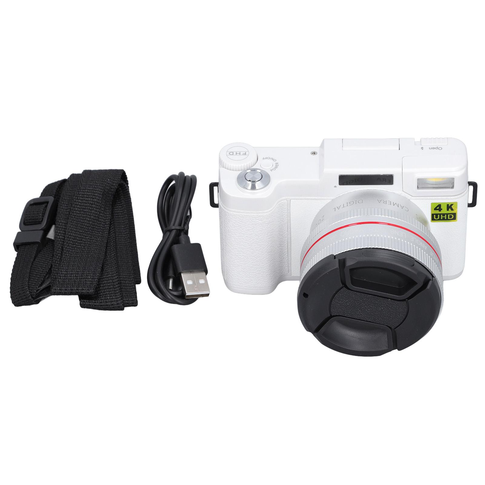 

4K Digital Camera Face Detection Autofocus Anti Shake 48MP Vlogging Camera with 32G Card 3in 180 чорний