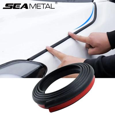 Tira de sellado de goma Universal para coche, 4m, pequeño, inclinado, tipo L, sello para automóvil, burlete de goma, embellecedor de arco acampanado