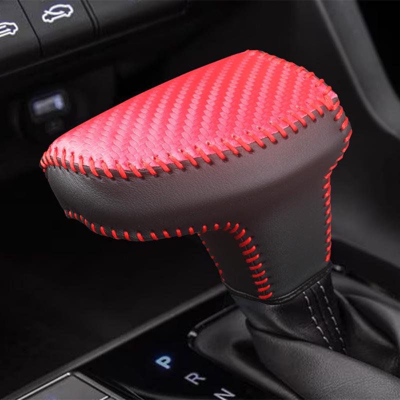 Genuine Leather Gear Shift Cover for 2021-2024 US Elantra, Santa Cruz, and Tucson