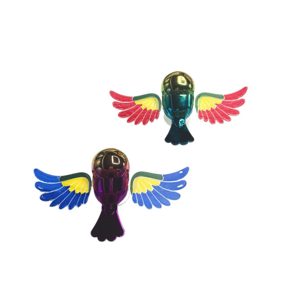 Simulated Flying Birds Ornaments Wings Fun Electric Bike Riders Helmets Rearview Mirrors Car Decorations