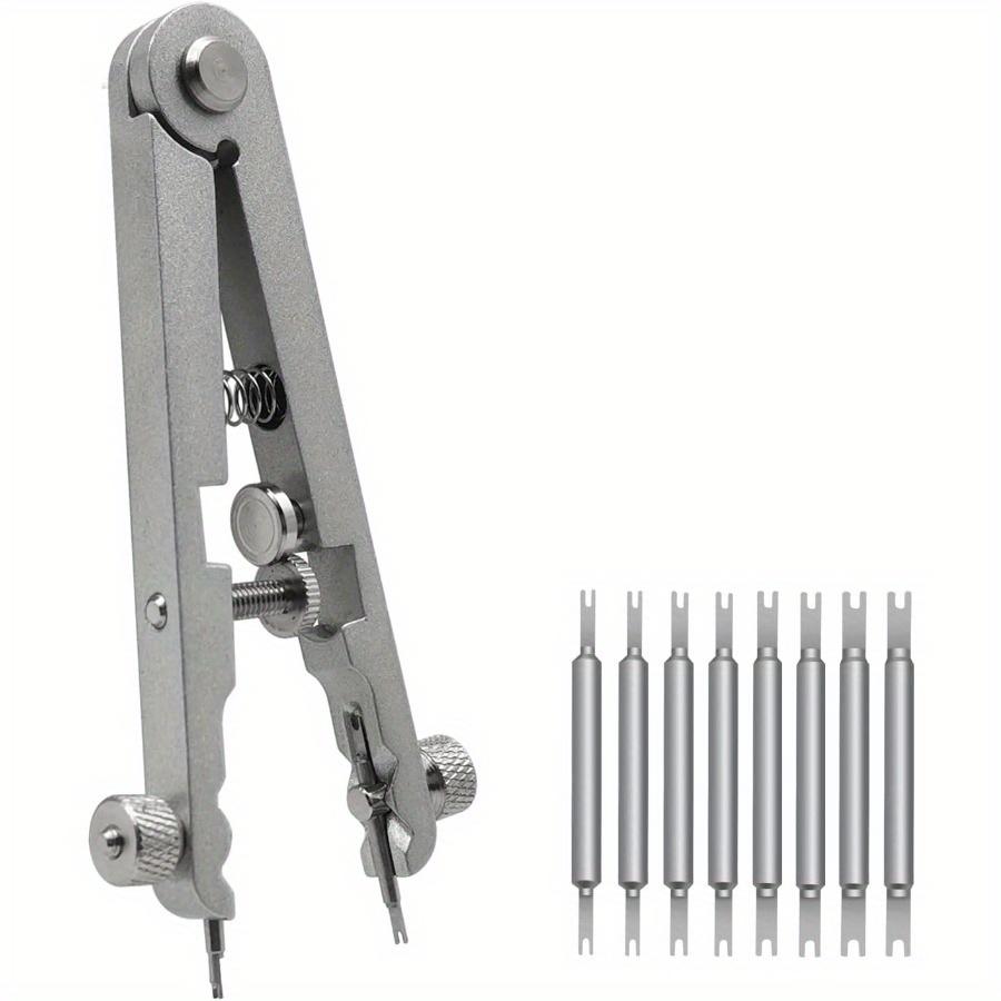 

MFBJXC Набор инструментов для пружинных штифтов часов, плоскогубцы для браслета часов с 10 штифтами, инструмент для ремонта и снятия браслета часов, пружинные плоскогубцы-пинцет, инструмент для снятия белый