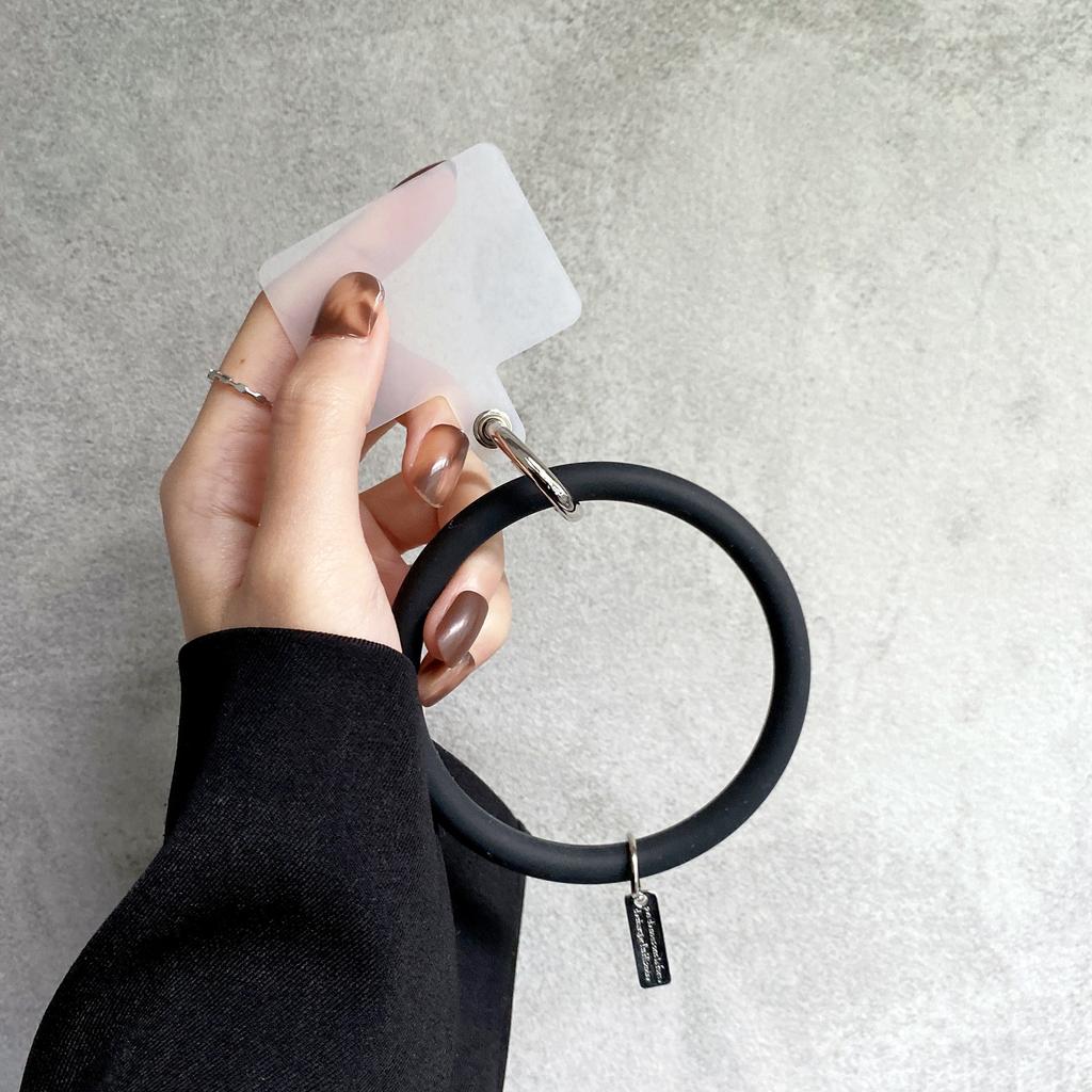 Universal Soft Silicone Hanging Ring For Mobile Phone Lanyard Strap Anti-Lost Bracelet For Smartphone Keychain LM