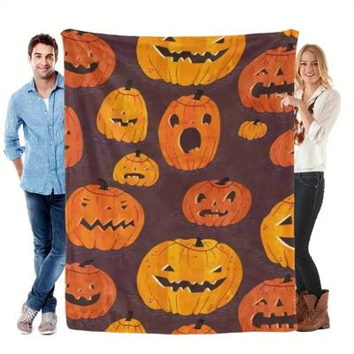 Halloween Thema Niedliche Bedruckte Flanelldecke Sofadecke Nickerchen Decke Für Familie Sofa Bett