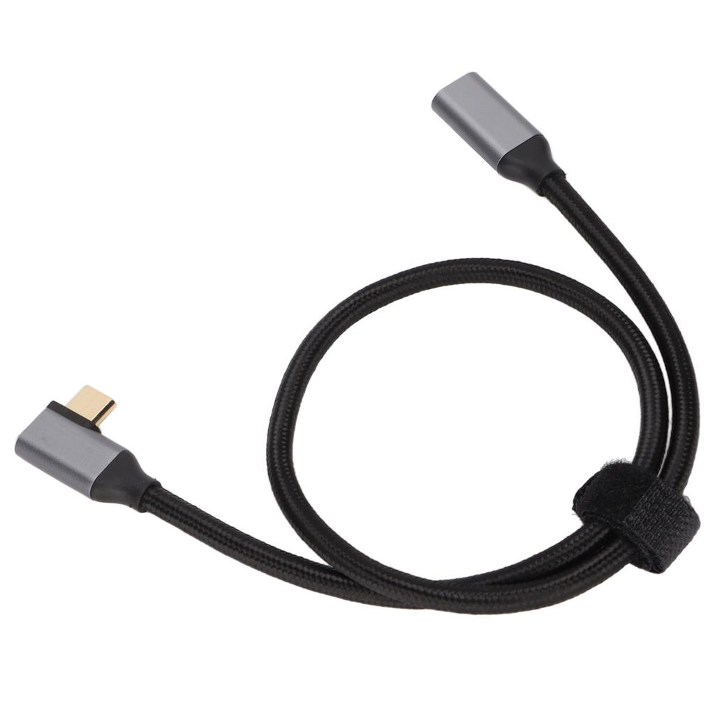 4K 100W PD 5A Right Angle Bend 90 Degree Gen 2 USB3.1 Type C Male To Female Extension Cord