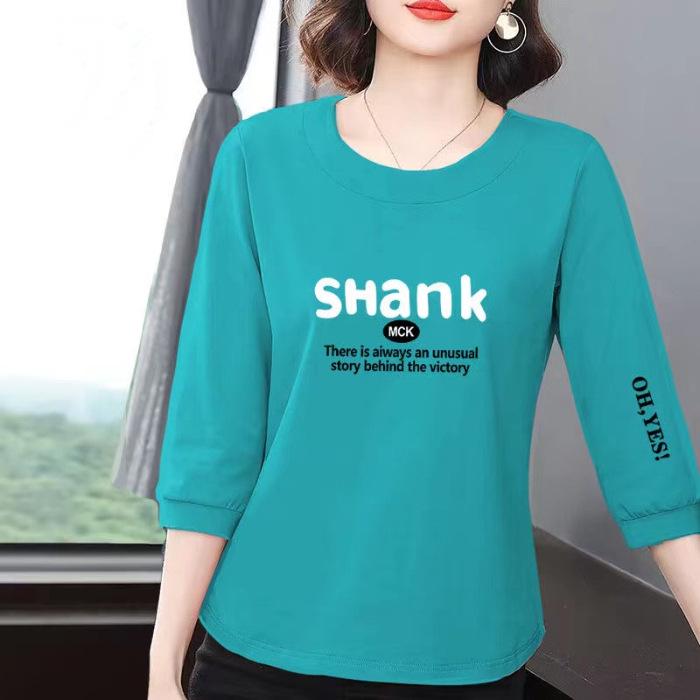 Women's Summer 2023 Printed Loose-Fit Round Neck Short-Sleeve T-Shirt