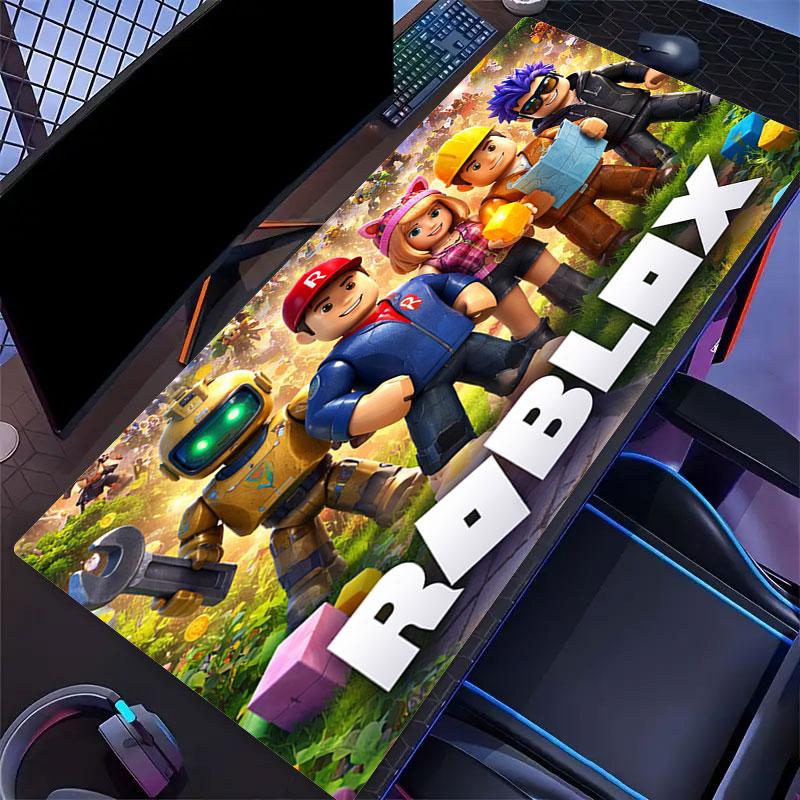 Roblox Mouse Pad, Large Gaming Desk Mat, Non-slip XXL Mousepad for Laptop & Tablet, Mini PC Playmat with Stitched Edges
