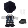 Niannyyhouse OB11 Size Obitsu Doll 11cm Body Compatible School Uniform Set BJD Doll Outfit (Hat, Shirt, Vest, Tie, Pants, Skirt, Shoes, Socks) 1/12