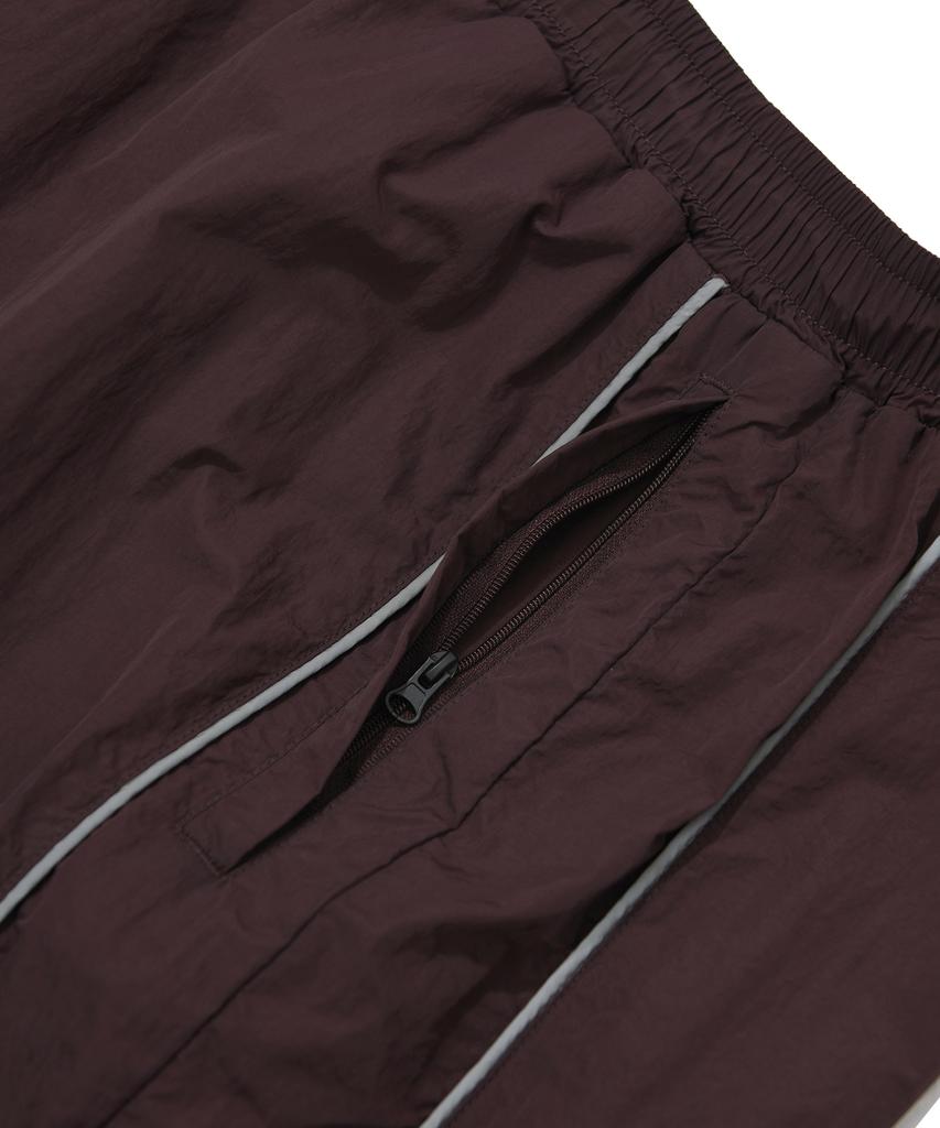 PHYPS MOTORCYCLE Basic Logo Nylon Track Pants Burgundy