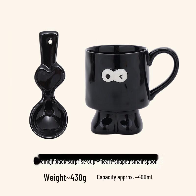 Emoji Ceramic Mug with Coaster