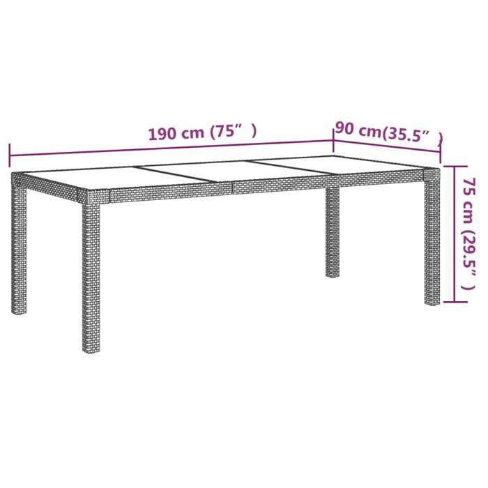 VidaXL Mobilier à Dîner de Jardin 7 pcs avec Coussins Ensemble de Salle à Manger Table et Chaises de Repas de Terrasse Patio 3094837
