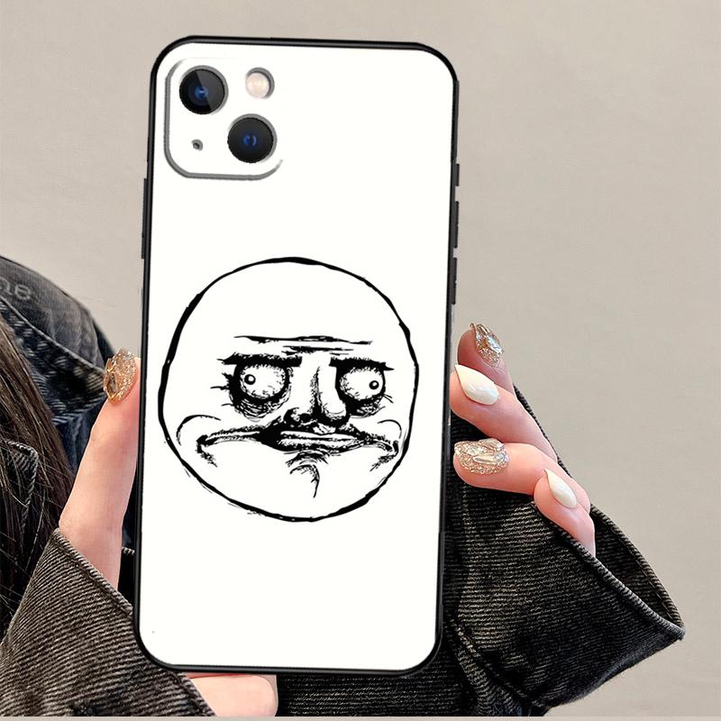 Funny FACE MEMES Funda For iPhone 15 16 Pro Max 12 13 Mini 11 14 Pro Max XS X XR 15 16 Plus Case
