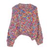 Colorful Retro Crochet Pullover: Long-Sleeved Crewneck Sweater for Autumn/Winter