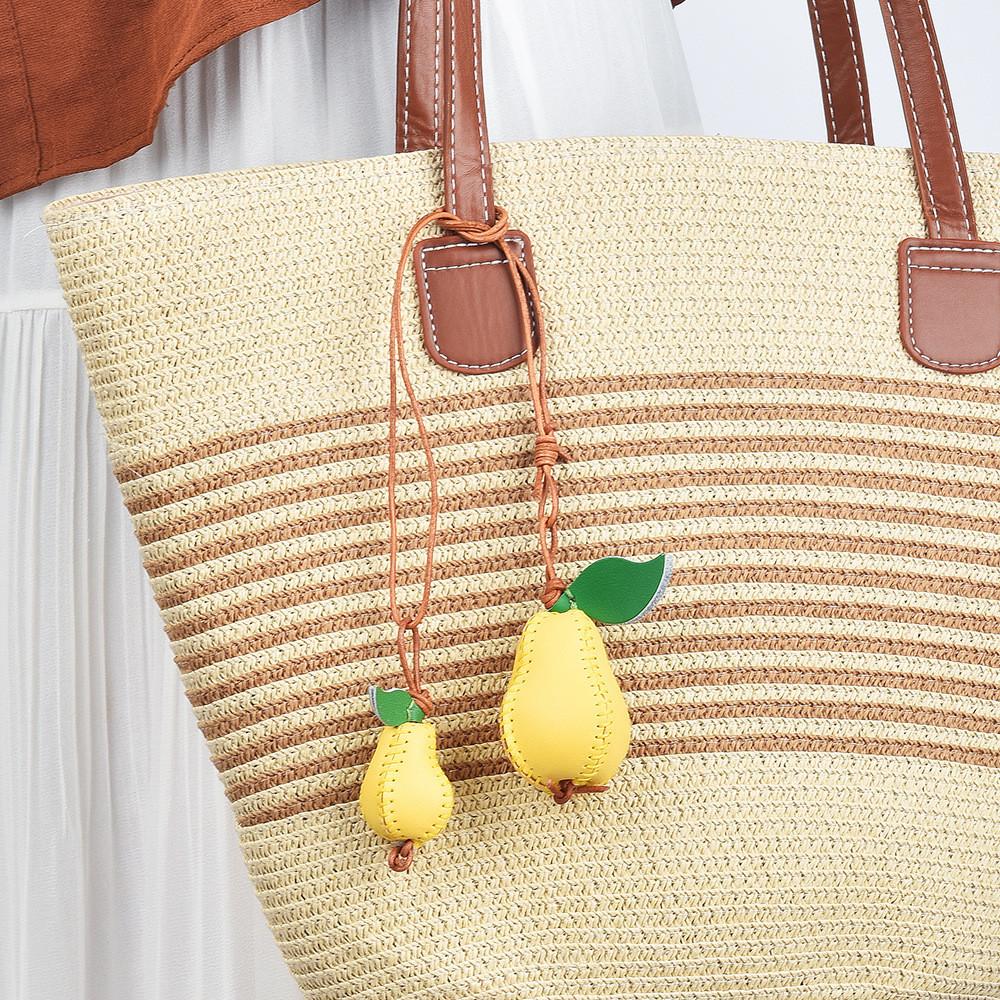 Apfelleder Taschenanhänger Mit Handgemachtem Früchte-Design Für Modeaccessoires