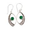 Green Onyx Gemstone 925 Sterling Silver Jewelry Handmade Dangle Earrings 1.60" EE-61-15
