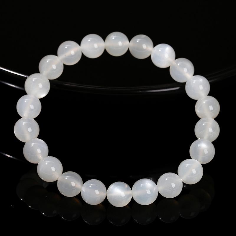 Jingde Jewelry White Moonlight Moonstone Beaded Bracelet - Elegant Simple Fashion for Ladies