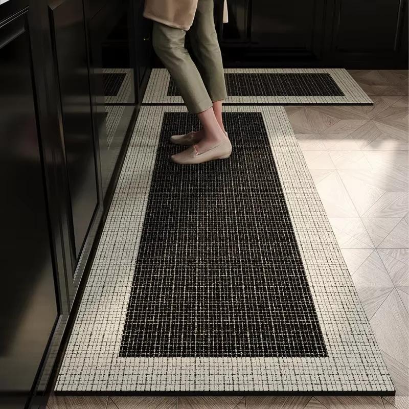 Luxury-Style Kitchen Floor Mat Set - Oil-Resistant, Water-Resistant, Absorbent, Waterproof - Home Decorative Blanket