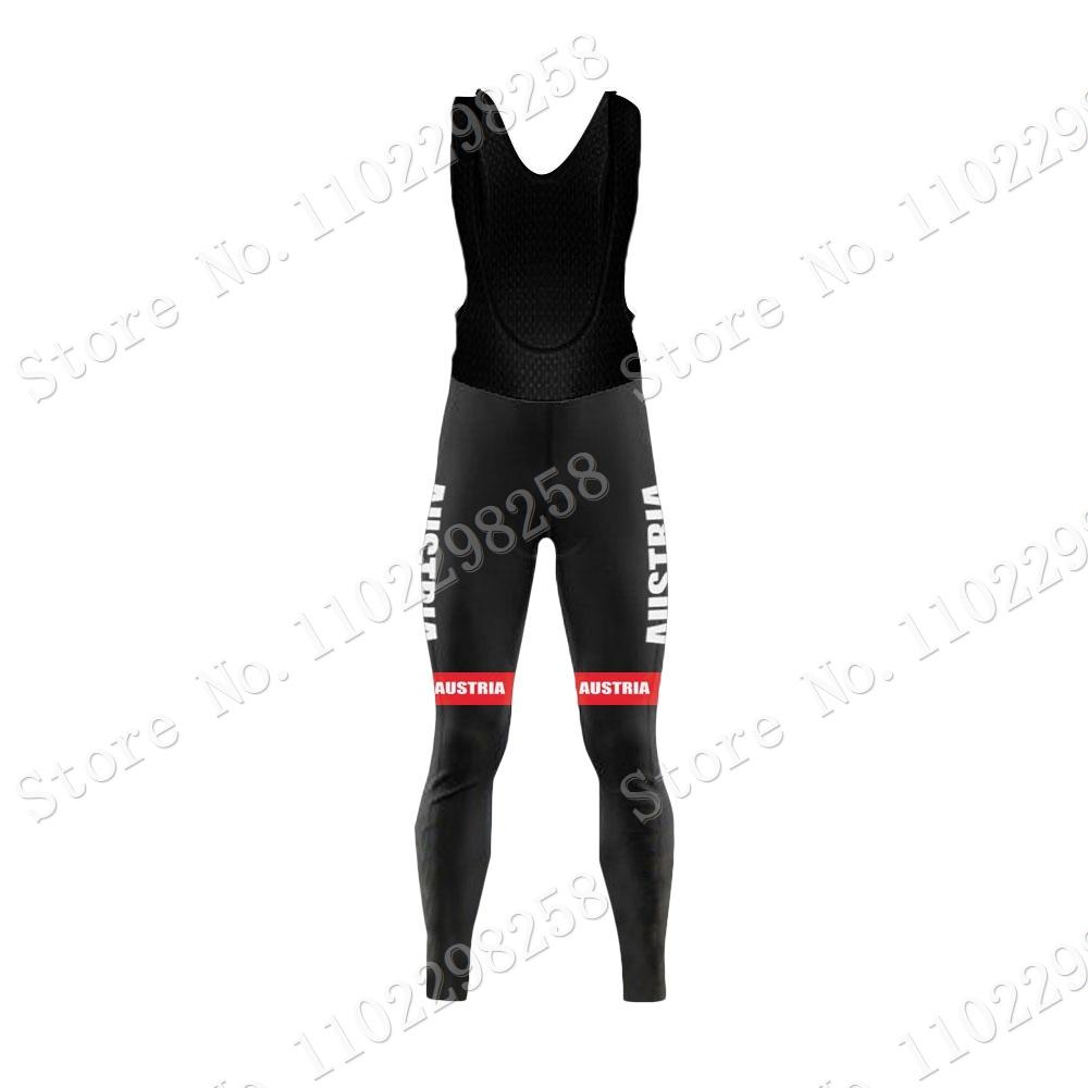 Austria National Winter Cycling Jersey Bib Set MTB Bike Clothing Ropa Ciclismo Thermal Fleece Bicycle Clothes Cycling Wear