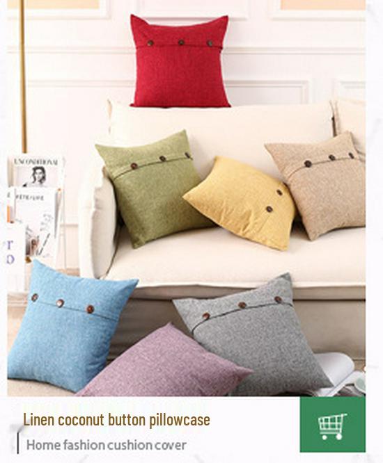 Solid Color Geometric Embroidered Plush Sofa Pillowcase