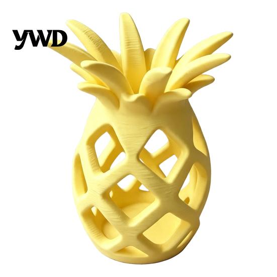 Decorative Window Sill Planter Hollow Pineapple Flower Vase for Air Plants, 3D Printed Geometric Small Plant Display Holder Planter, Desktop