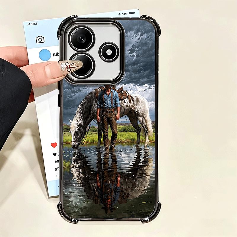 Rodeo Cowboy Horse Soft Phone Case For Xiaomi Poco X7 X8 Pro Max X6 X5 X3 F8 Ultra F7 M8 M7 M5S Redmi 15C 15A 15 14C 13C 12C 13