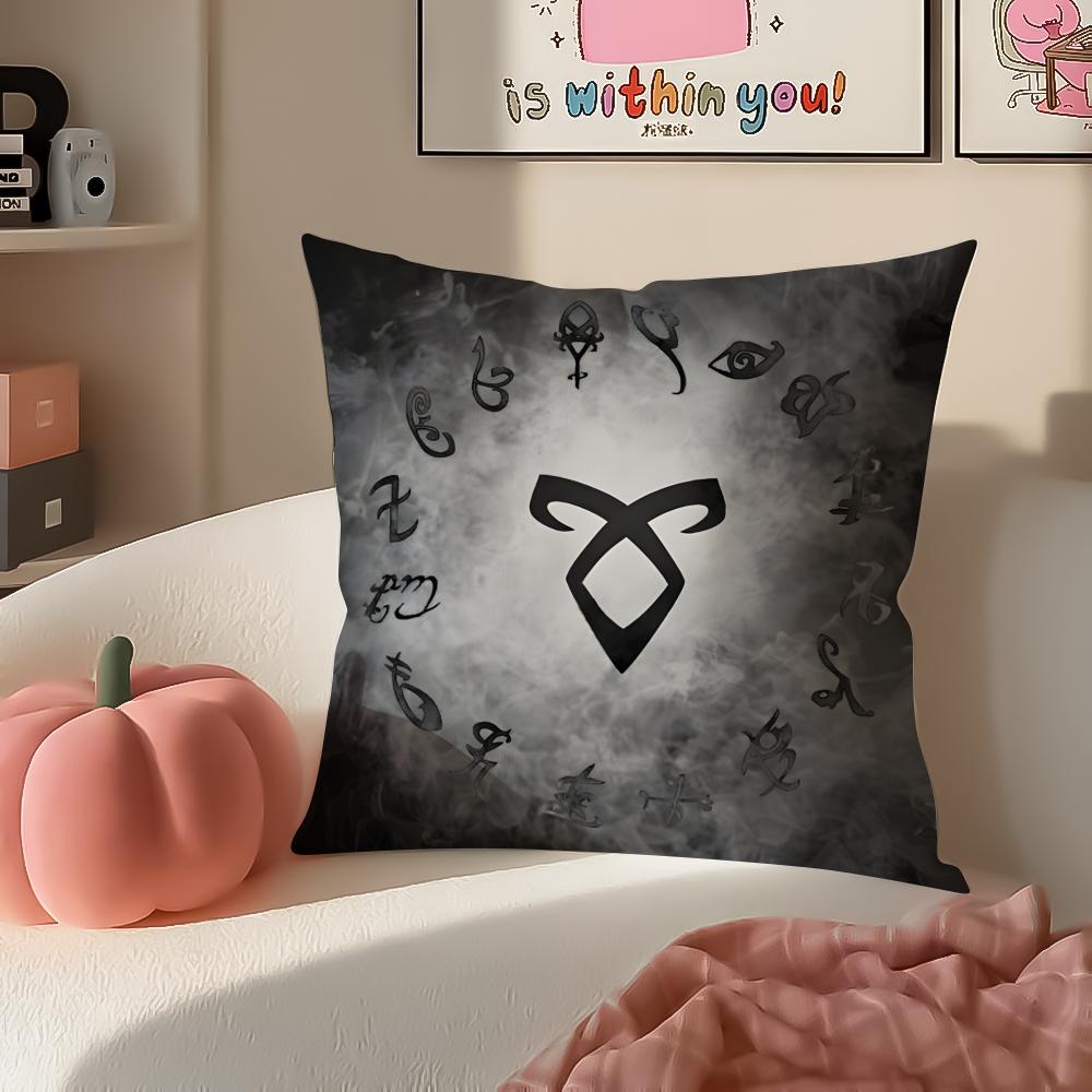 Movie SShadowhuntersS Cushion Cover Pillowcase Short Plush Invisible zipper Room Sofa Cushion Cover