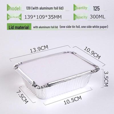 OEING Square Disposable Aluminum Foil Containers with Lids